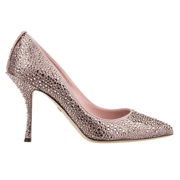 DOLCE - GABBANA Туфли-лодочки в стиле декольте с кристаллами Туфли на каблуке LORI Rose 09365