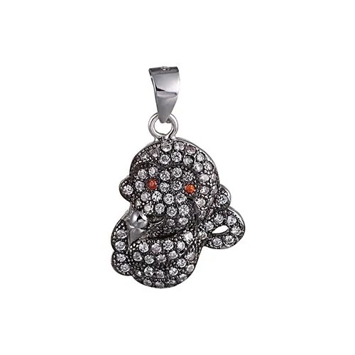 Подвеска с фианитами из серебра 064-P-P025-002-WG JV