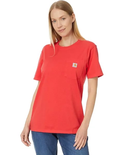 Футболка Carhartt WK87 Workwear Pocket Short Sleeve, цвет Bittersweet