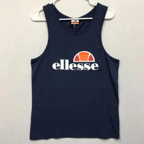 Майка Ellesse Frattini, мужская рубашка маленького размера, летняя майка с мышцами, синяя #402