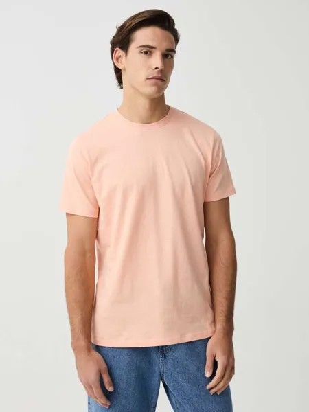 Футболка из джерси из органического хлопка Ovs, цвет peach orange