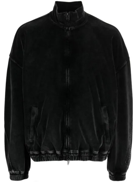 Alexander Wang куртка с тисненым логотипом, черный