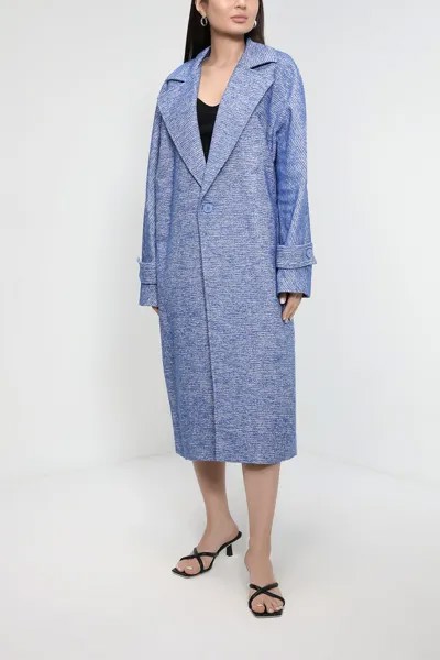 Пальто женское Silvian Heach GPP23393CP голубое 42 IT