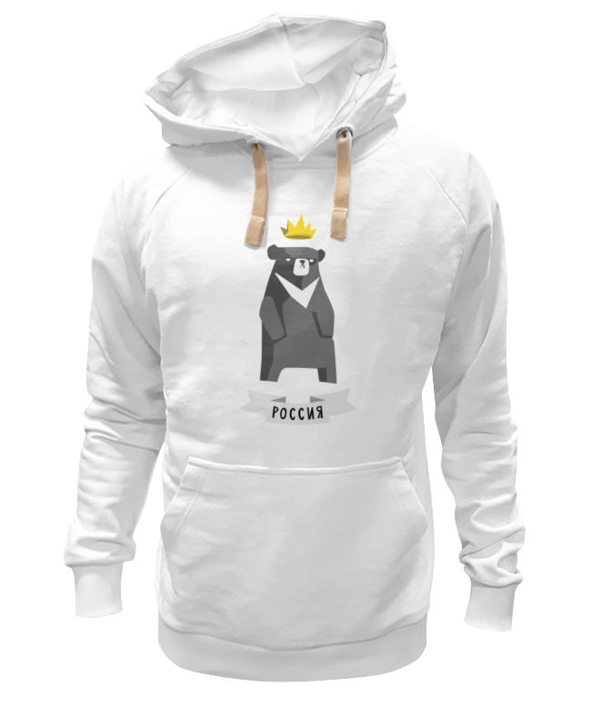 Худи Printio Мишка россия белое 2XL