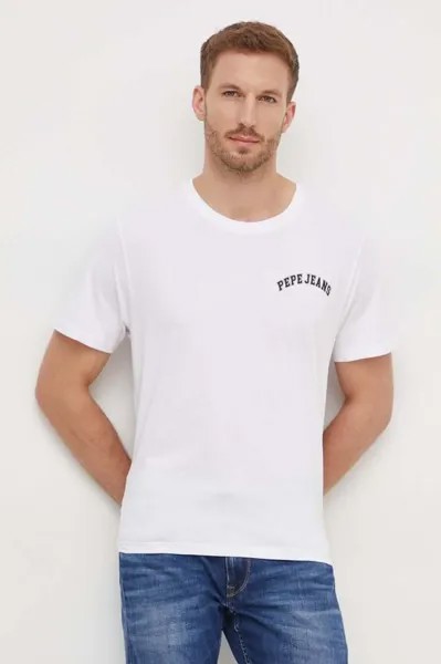 Хлопковая футболка Клементина Pepe Jeans, белый