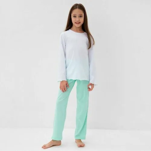 Пижама  Minaku, размер 28/110, белый, зеленый