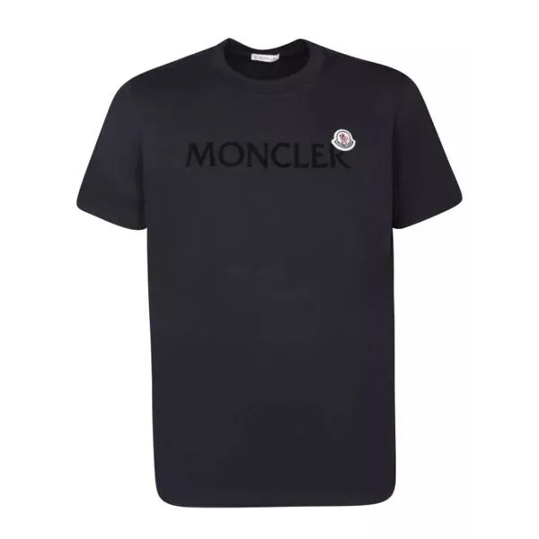 Футболка black cotton t-shirt Moncler, черный