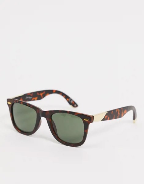 Квадратные солнцезащитные очки в черепаховой оправе Jeepers Peepers-Коричневый цвет