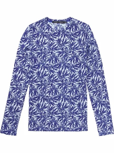 Proenza Schouler Tropical Leaf Long Sleeve T-Shirt