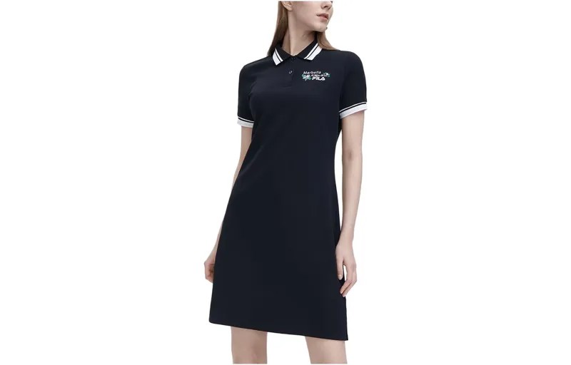 FILA Женские шорты-платье с рукавами, цвет Black