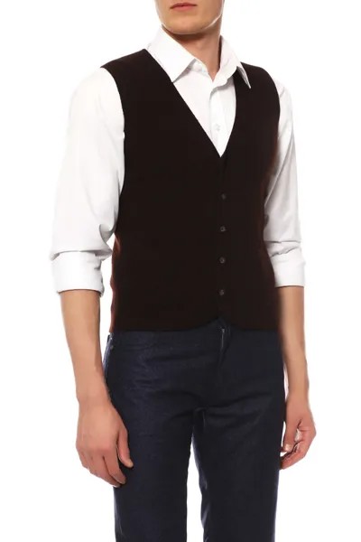 Жилет мужской Mir cashmere CMD17-018 коричневый 52