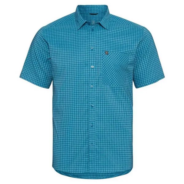 Рубашка с коротким рукавом Odlo Chemise Mc Nikko Check, синий