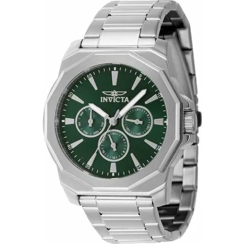 Наручные часы INVICTA, серебряный, зеленый