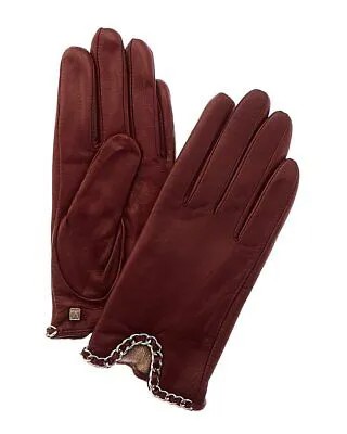Bruno Magli Кожаные перчатки для водителя с манжетами и кашемировой подкладкой