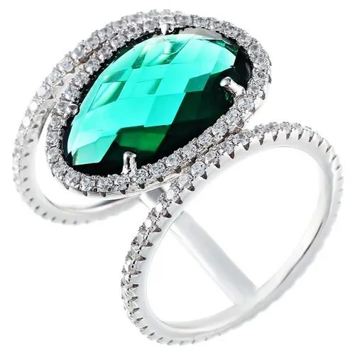 Кольцо ELEMENT47 серебро, 925 проба, стекло, размер 17.25