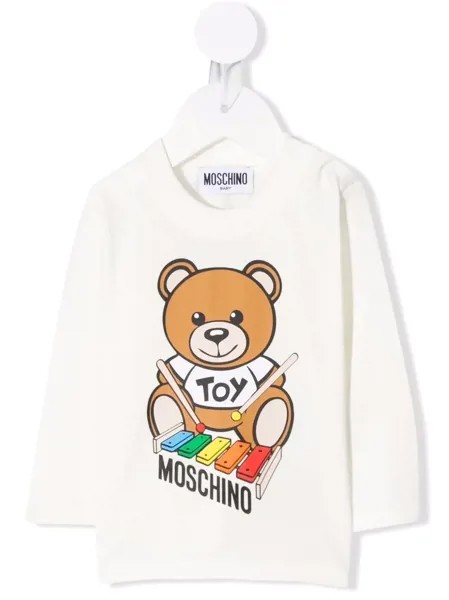 Moschino Kids футболка с принтом