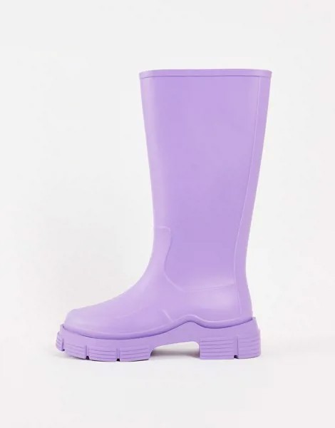 Фиолетовые резиновые сапоги ASOS DESIGN-Фиолетовый цвет