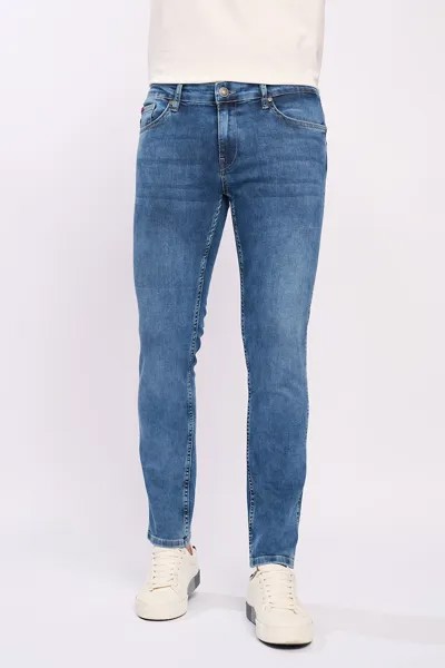 Узкие джинсы с потертым эффектом Lee Cooper, синий