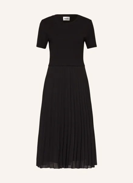 Платье CLAUDIE PIERLOT im Materialmix mit Plissees, черный