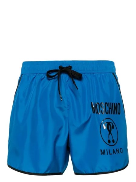 Плавки-шорты с контрастной отделкой Moschino, синий