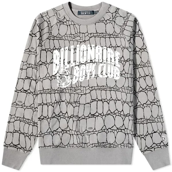 Свитшот с камуфляжным логотипом и логотипом Billionaire Boys Club Gator, серый