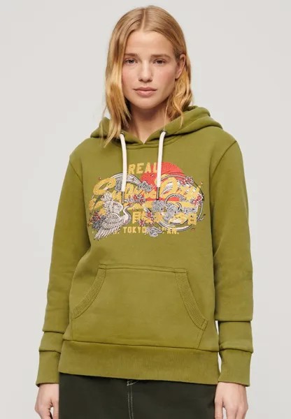 Толстовка TOKYO VINTAGE LOGO GRAPHIC  Superdry, хаки