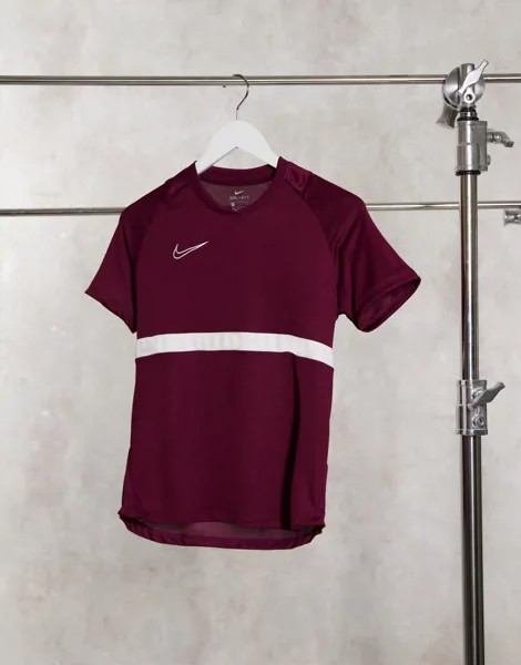 Футболка винного цвета Nike Football Academy Dry-Фиолетовый цвет