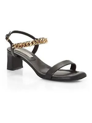STELLAMCCARTNEY Женские черные дизайнерские босоножки на каблуке с цепочкой и цепочкой Falabella Heeled Sandal 37