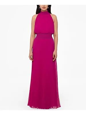 XSCAPE Женское розовое шифоновое вечернее платье без рукавов с вырезами на крючках 10