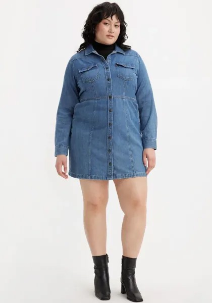 Джинсовое платье Levi's Plus из классического хлопкового денима, цвет Ringing Bells 2