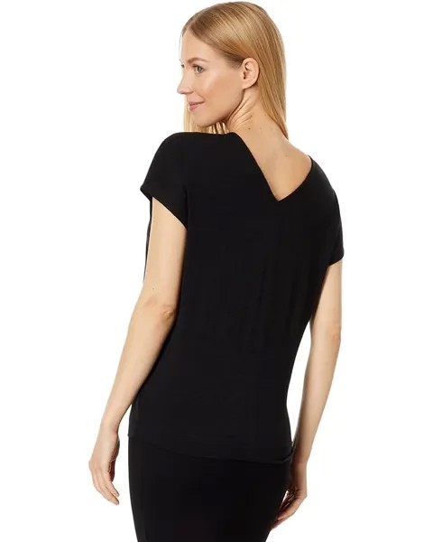 Футболка Lilla P Double V-Neck Wedge Tee, черный