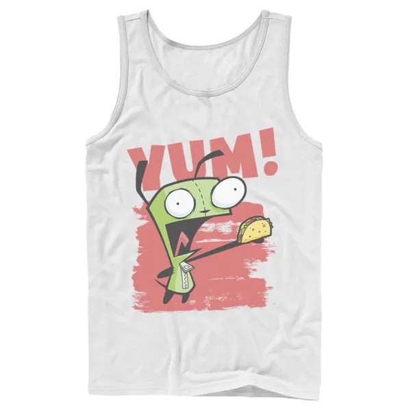 Мужской сериал Nickelodeon Invader Zim Gir Screaming Yum! Майка с графическим рисунком Taco Portrait