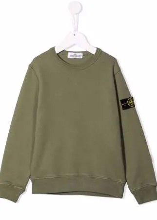 Stone Island Junior толстовка с нашивкой-логотипом