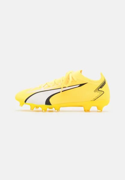 Бутсы с шипами Ultra Match Fg/Ag Puma, цвет yellow blaze/white/black
