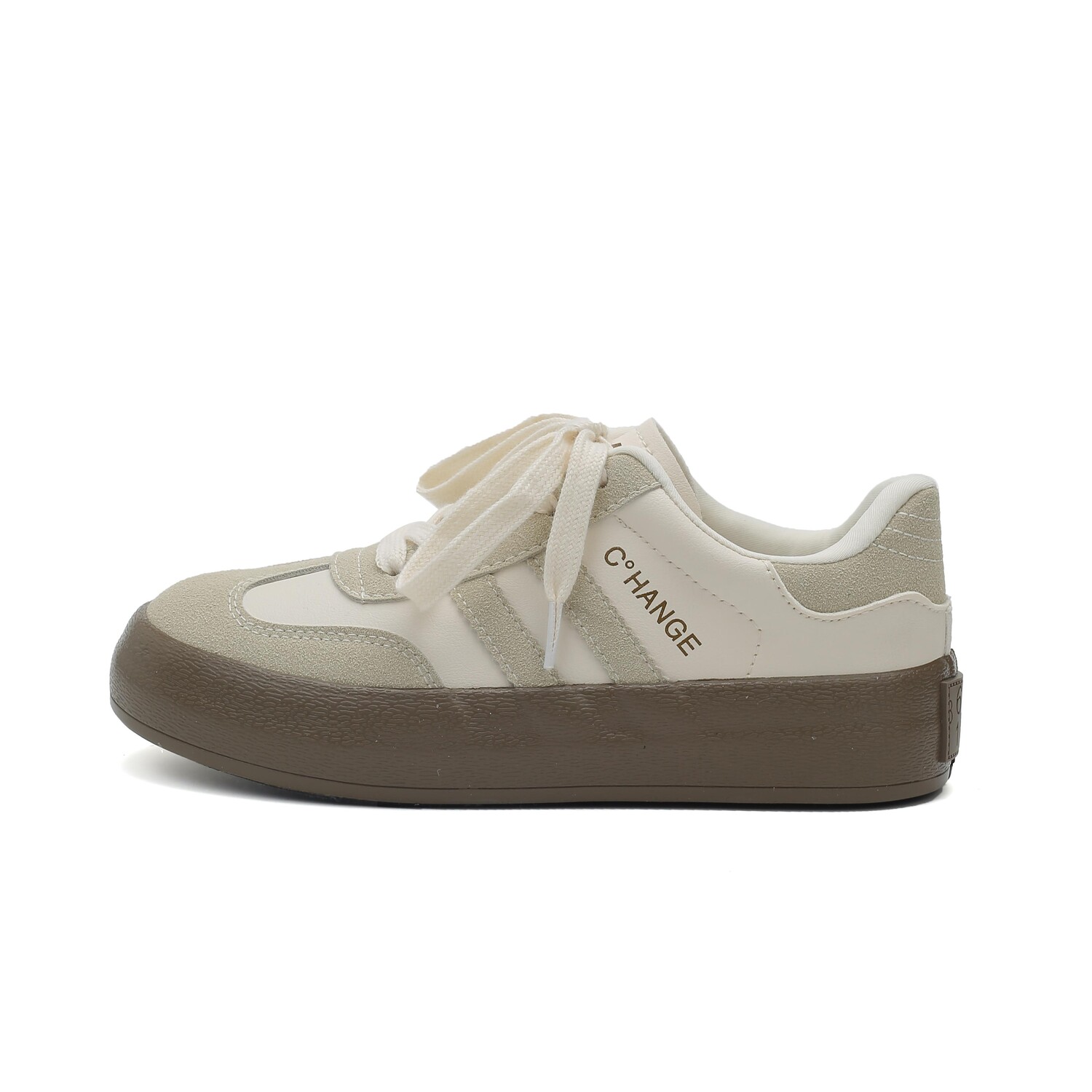 Кроссовки YOBN SMILE Skateboarding Shoes Women's Low-top, бежевый/красный