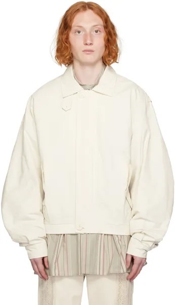 AMOMENTO Off-White Утепленная куртка