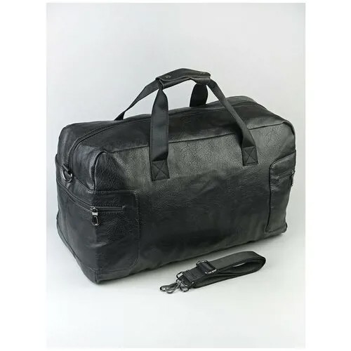 Сумка дорожная сумка Adafman, экокожа, плечевой ремень, коричневый