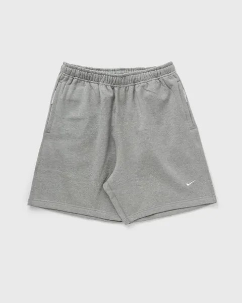 Шорты Nike Solo Swoosh Fleece Shorts, цвет dk grey heather/white