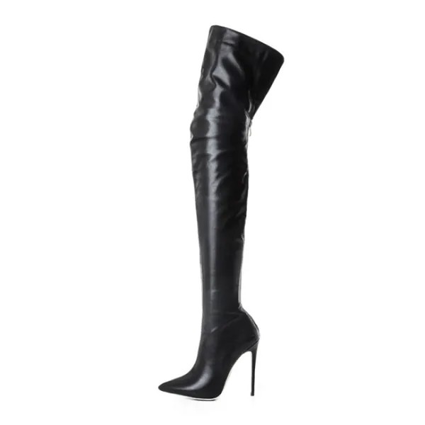 Женские высокие сапоги N33, зимние новые стильные европейские модные индивидуальные Сапоги выше колена на шпильке, женские сапоги большого р...