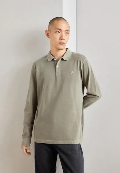 Футболка с длинным рукавом Long Sleeve Collar Embroidery Marc O'Polo, цвет olive