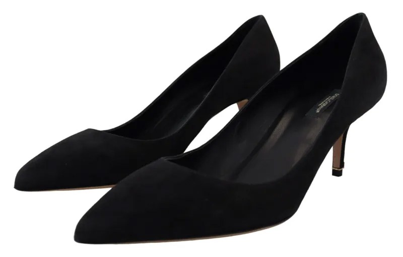 DOLCE - GABBANA Туфли Черные замшевые туфли на каблуке Classic EU41 / US10,5 Рекомендуемая розничная цена 670 долларов США