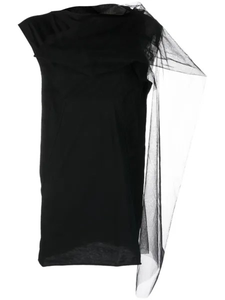 Rick Owens блузка с шарфом, черный