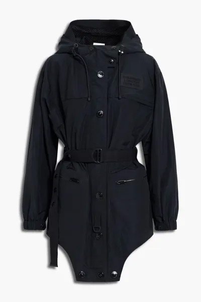 Куртка из габардина с поясом и капюшоном Burberry, черный