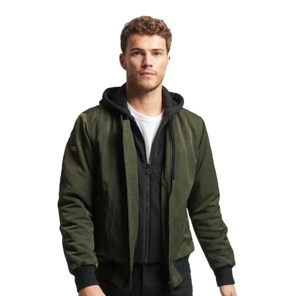 Куртка Superdry Military Bomber, зеленый