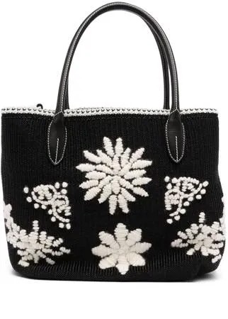 Ermanno Scervino плетеная сумка-тоут с вышивкой
