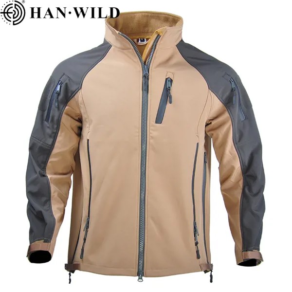 Куртка HAN WILD Fleece, Мужская зимняя верхняя одежда, толстые теплые парки, пальто, мужская повседневная одежда на весну и осень, тактическая арме...