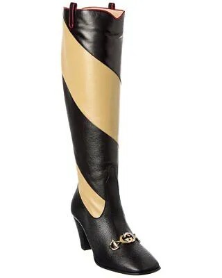 Женские кожаные сапоги до колена Gucci Zumi