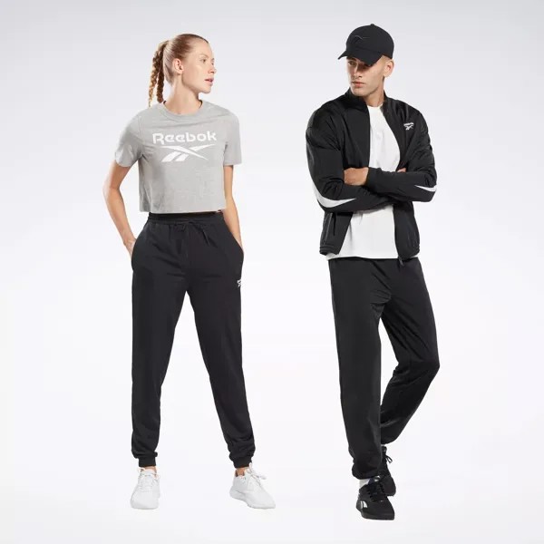 Вязаные спортивные брюки Reebok Identity Vector, цвет Night Black