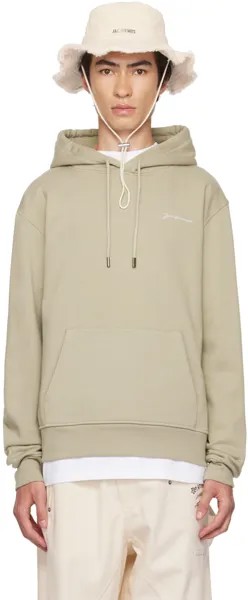 Хаки Le Raphia Le Толстовка Brode Hoodie Light Jacquemus