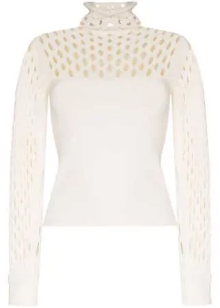 Valentino cut-out high-neck top